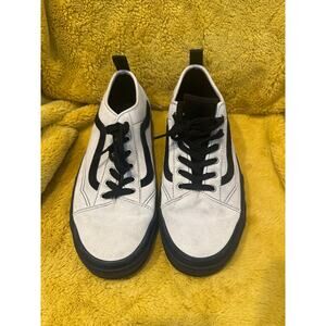 Vans Off The Wall Low Top Shoes Sneakers LEATHER Size 11 Men Black White Skater